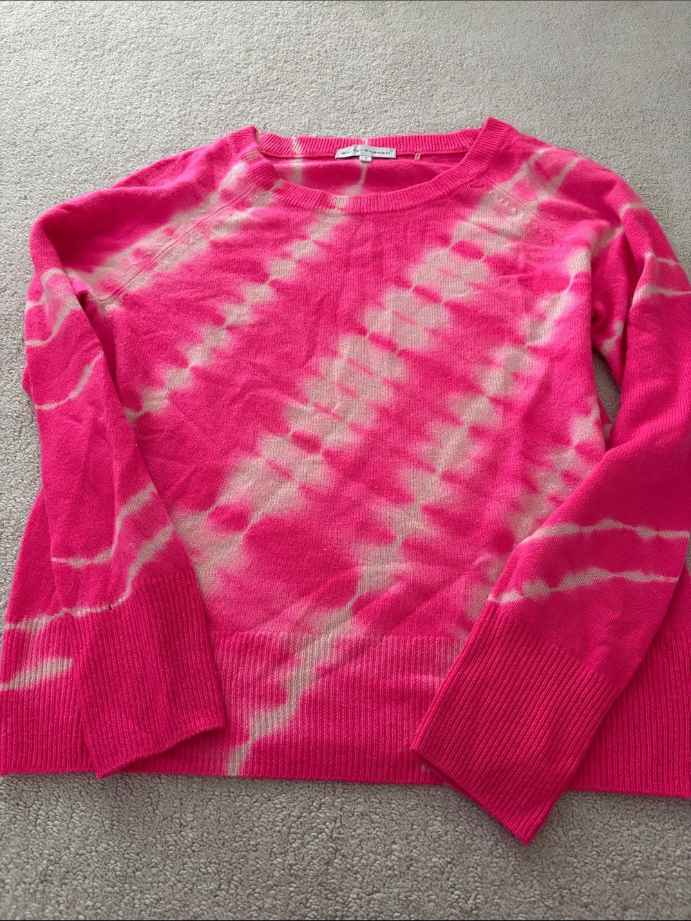 White + warren tye dye sweater